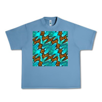 Pebble Blue turquoise leopard seamless pattern Urban Heavy Tee - BundleAndBundleShop