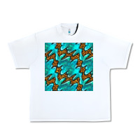 White turquoise leopard seamless pattern Urban Heavy Tee - BundleAndBundleShop