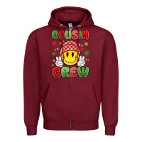 Burgundy cousin crew Zipper Hoodie - MaliasSmallBusiness