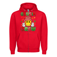 Red cousin crew Zipper Hoodie - MaliasSmallBusiness
