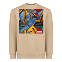 Mushroom excavator seamless pattern Heavyweight Sweatshirt - BundleAndBundleShop