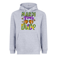 Heather Grey mardi gras dude Heavyweight Hoodie - Artiststas