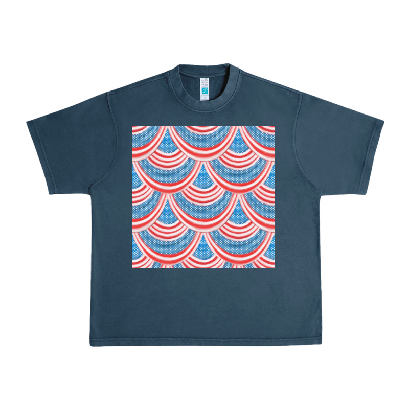 American Flag Seamless Pattern Urban Heavy Tee by BundleAndBundleShop | Teevron