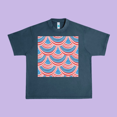 American Flag Seamless Pattern Urban Heavy Tee Designed By Bundleandbundleshop