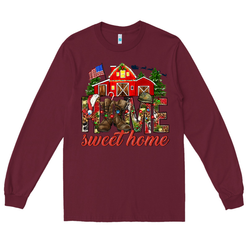 Army Christmas Home Sweet Home Long Sleeve Tee by NancyCooperArtShop | Teevron