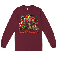Burgundy Army Christmas home sweet home Long Sleeve Tee - NancyCooperArtShop