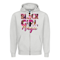 Dove Grey black girl magic Zipper Hoodie - NancyCooperArtShop
