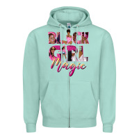 Seafoam black girl magic Zipper Hoodie - NancyCooperArtShop