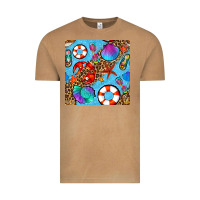 Vintage Camel summer with leopard seamless pattern Vintage Tee - BundleAndBundleShop