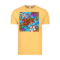Vintage Mustard summer with leopard seamless pattern Vintage Tee - BundleAndBundleShop