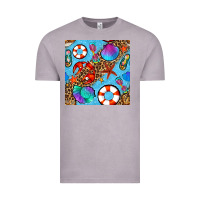 Vintage Zinc summer with leopard seamless pattern Vintage Tee - BundleAndBundleShop