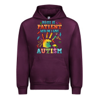 Mauve Wine please be patient with me i have autism Urban Hoodie - CowGirlArtShop
