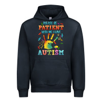 Navy please be patient with me i have autism Urban Hoodie - CowGirlArtShop