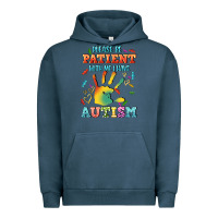 Pigment Midnight Navy please be patient with me i have autism Urban Hoodie - CowGirlArtShop