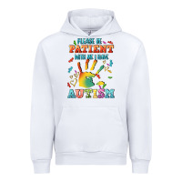 White please be patient with me i have autism Urban Hoodie - CowGirlArtShop