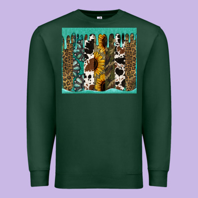 Western Brushstroke Tumbler Premium Sweatshirt Designed By Jasminsmagicworld