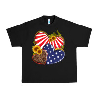 Black america heart and sunflower Urban Heavy Tee - Artiststas