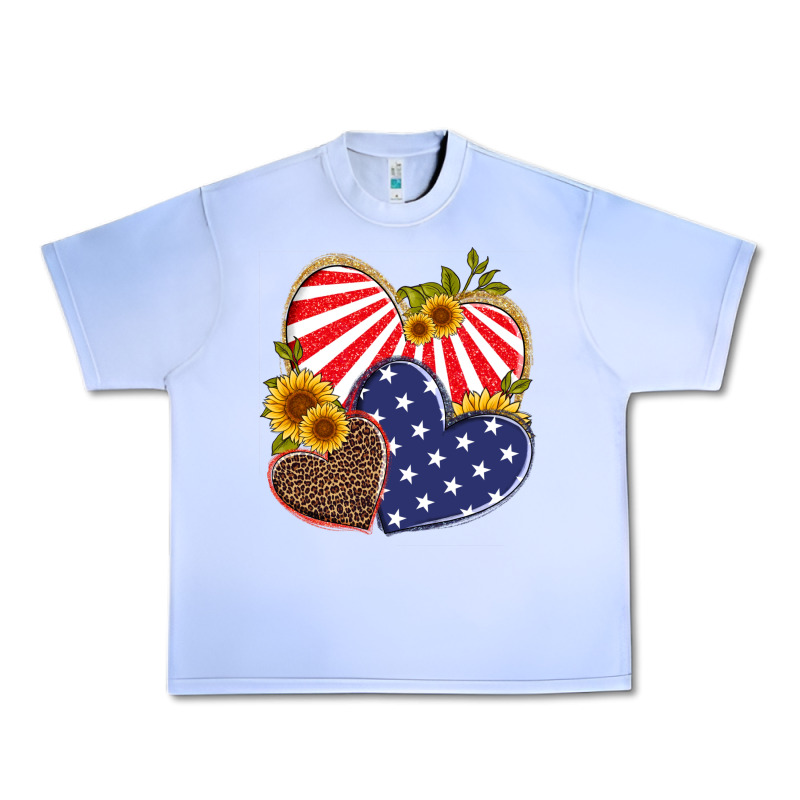 America Heart And Sunflower Urban Heavy Tee by Artiststas | Teevron