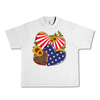 Lunar Rock america heart and sunflower Urban Heavy Tee - Artiststas
