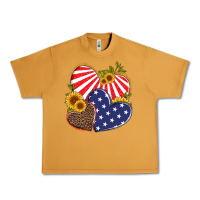Peanut Butter america heart and sunflower Urban Heavy Tee - Artiststas