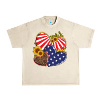 Sandshell america heart and sunflower Urban Heavy Tee - Artiststas