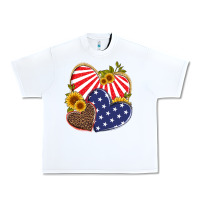 White america heart and sunflower Urban Heavy Tee - Artiststas