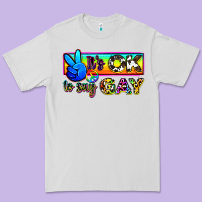 It's Ok To Say Gay Premium Tee Designed By Zillion Design Studio