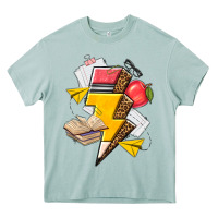 Arona teacher lightning bolt Heavy Core Tee - texasbilliewilder