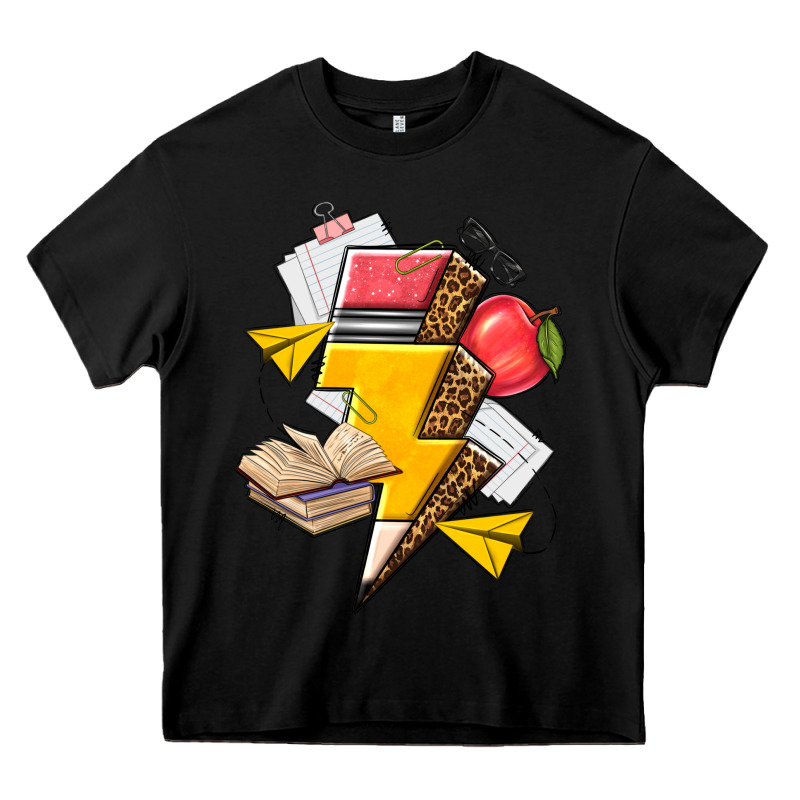 Teacher Lightning Bolt Heavy Core Tee by texasbilliewilder | Teevron