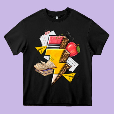 Heavy Core Tee teacher lightning bolt