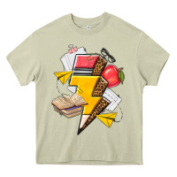 Mossy teacher lightning bolt Heavy Core Tee - texasbilliewilder