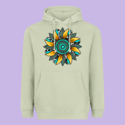 Sunflower Gemstone Leopard Heavyweight Hoodie Designed By Artiststas