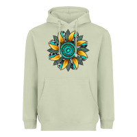 Matcha sunflower gemstone leopard Heavyweight Hoodie - Artiststas