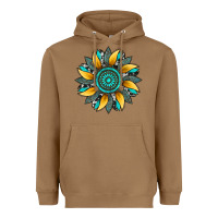 Toasted Coconut sunflower gemstone leopard Heavyweight Hoodie - Artiststas