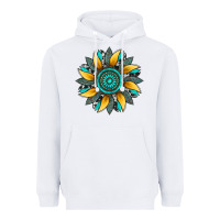 White sunflower gemstone leopard Heavyweight Hoodie - Artiststas