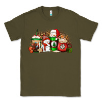 Army Green Christmas snow coffee cups Classic Tee - Jasminsmagicworld