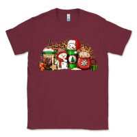 Burgundy Christmas snow coffee cups Classic Tee - Jasminsmagicworld