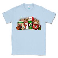Dusty Blue Christmas snow coffee cups Classic Tee - Jasminsmagicworld