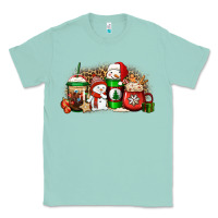 Seafoam Christmas snow coffee cups Classic Tee - Jasminsmagicworld