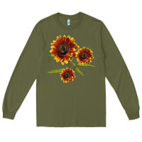 Army Green ring o fine sunflower Long Sleeve Tee - LillyAllenDesigns