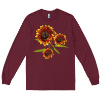Burgundy ring o fine sunflower Long Sleeve Tee - LillyAllenDesigns
