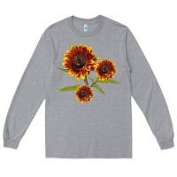 Heather Grey ring o fine sunflower Long Sleeve Tee - LillyAllenDesigns