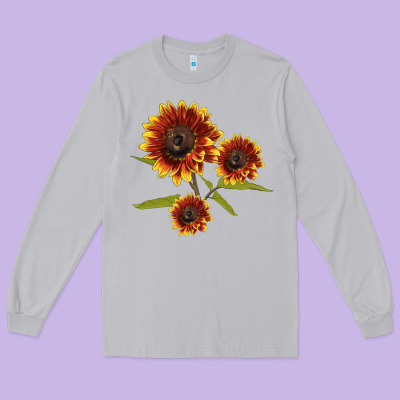 Ring O Fine Sunflower Long Sleeve Tee Designed By Lillyallendesigns