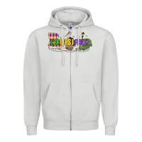 Dove Grey louisiana mardi gras Zipper Hoodie - MaliasSmallBusiness