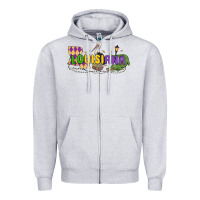Heather Grey louisiana mardi gras Zipper Hoodie - MaliasSmallBusiness