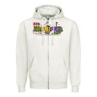 Oatmeal Heather louisiana mardi gras Zipper Hoodie - MaliasSmallBusiness