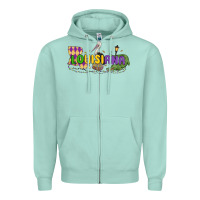Seafoam louisiana mardi gras Zipper Hoodie - MaliasSmallBusiness