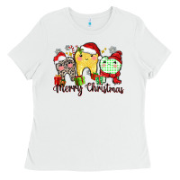 White merry christmas tooth Ladies Tee - Zillion Design Studio