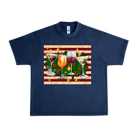 Navy Christmas cocktail Urban Heavy Tee - AdoDesignShop