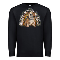 Black english bulldog rainbow Premium Sweatshirt - BarkalooDesign